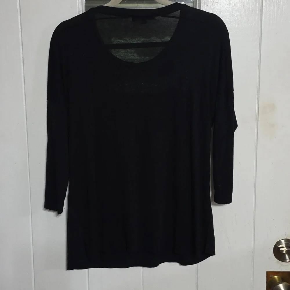 Wishing You A Very Magical Season Womens Christmas T-Shirt Black/Silver Sz PL - Picture 6 of 8